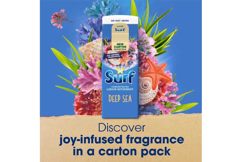 Surf Deep Sea Laundry Liquid Detergent – Powerful Stain Removal, Fresh Scent, 24 Washes, 648ml, 6 Pack | Wowcher