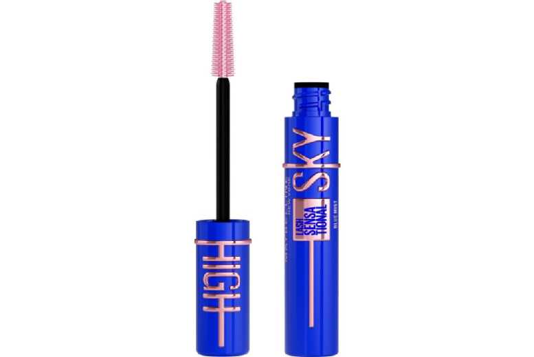 PRICE DROP! Maybelline Sky High Blue Waterproof Mascara – Long & Voluminous, Smudge-Proof, Vibrant Blue Finish | Wowcher