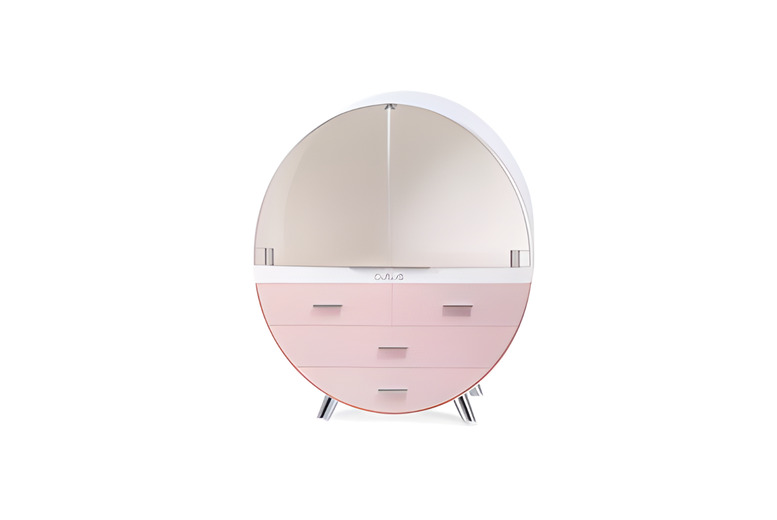 Pink Dustproof Cosmetic Storage Box with Drawers - Spacious, Round & Stable | Wowcher