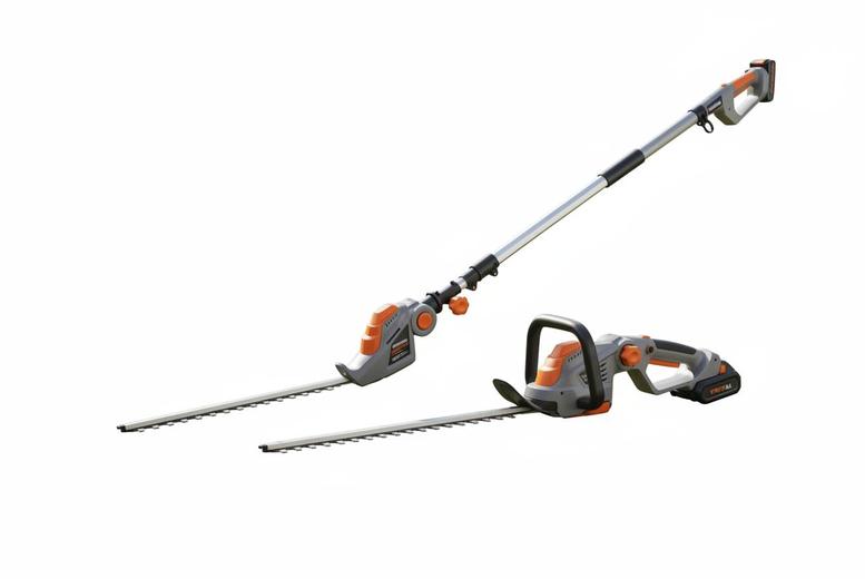 Cordless Hedge Trimmer with Telescopic Pole for High or Low Hedges | Wowcher