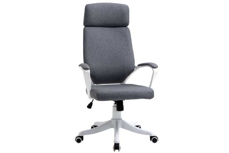 Vinsetto Ergonomic High-Back Linen Office Chair with Adjustable Height & Lumbar Support | Wowcher Vinsetto Ergonomic High-Back Linen Office Chair with Adjustable Height & Lumbar Support | Wowcher