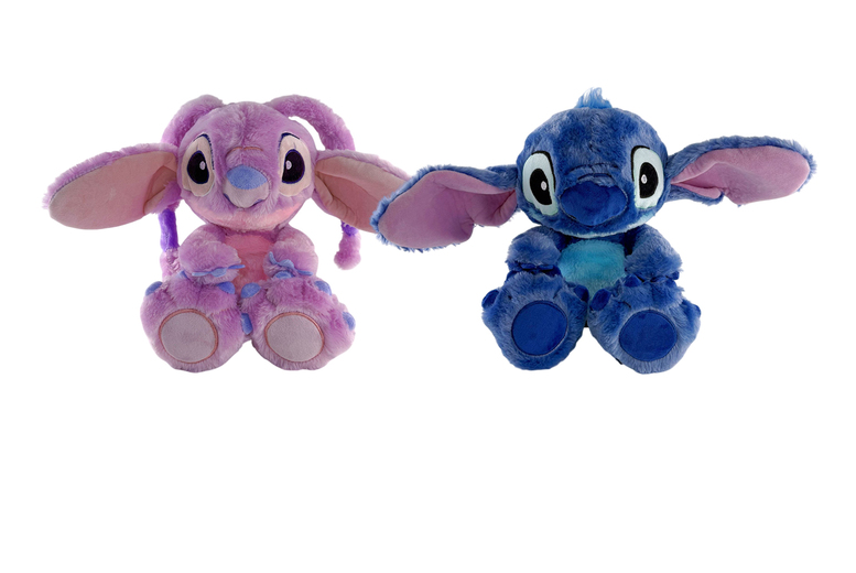 Stitch and Angel  Interactive Plush Breathing Toy for Comfort | Wowcher