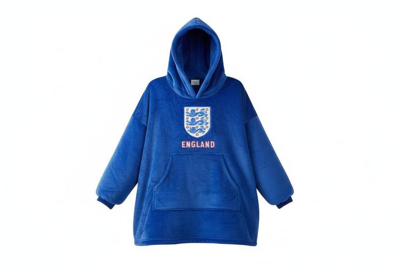 Licensed England Football Blue Hooded Blanket | Wowcher