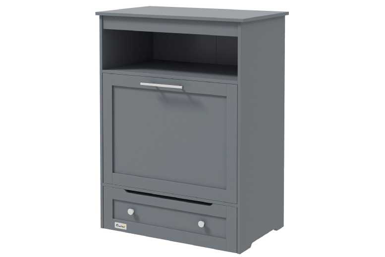 PawHut Raised Dog Feeder Station with Storage & Bowls, Grey – Organiser Cabinet for Medium Breeds | Wowcher