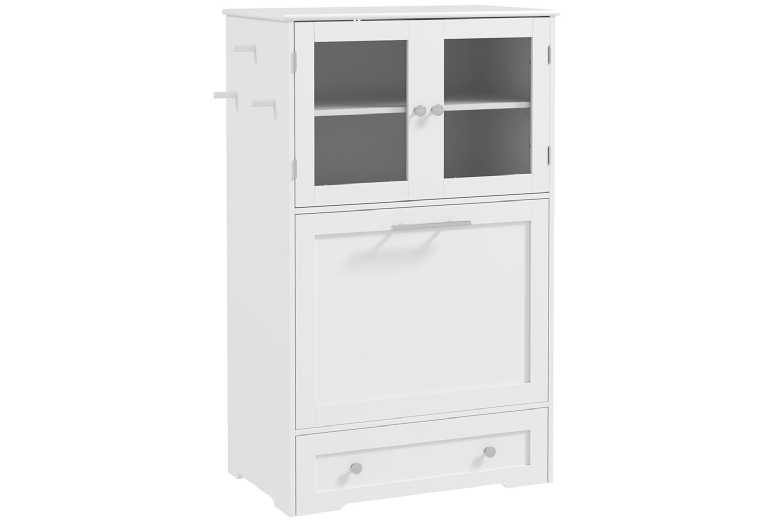 PawHut Dog Feeding Station with Storage Cabinets, Stainless Steel Bowls & Hooks – Organised Pet Feeder for All Breeds | Wowcher PawHut Dog Feeding Station with Storage Cabinets, Stainless Steel Bowls & Hooks – Organised Pet Feeder for All Breeds | Wowcher