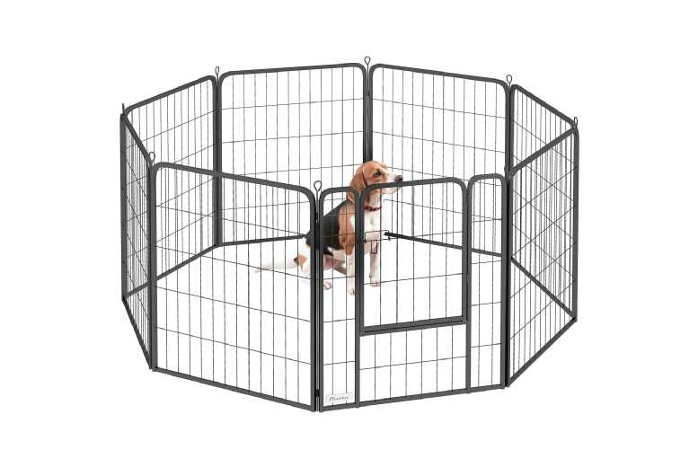 Heavy-Duty Dog Playpen – 8-Panel Steel Fence for Medium Dogs, Indoor/Outdoor, Foldable, Secure | Wowcher