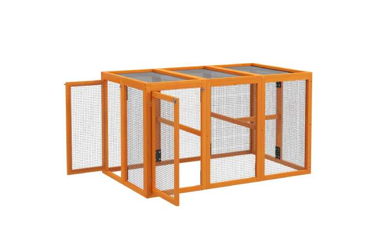 PawHut Modular Wooden Chicken Coop – Secure Outdoor Hutch for 1-3 Chickens, Spacious Pet Run | Wowcher