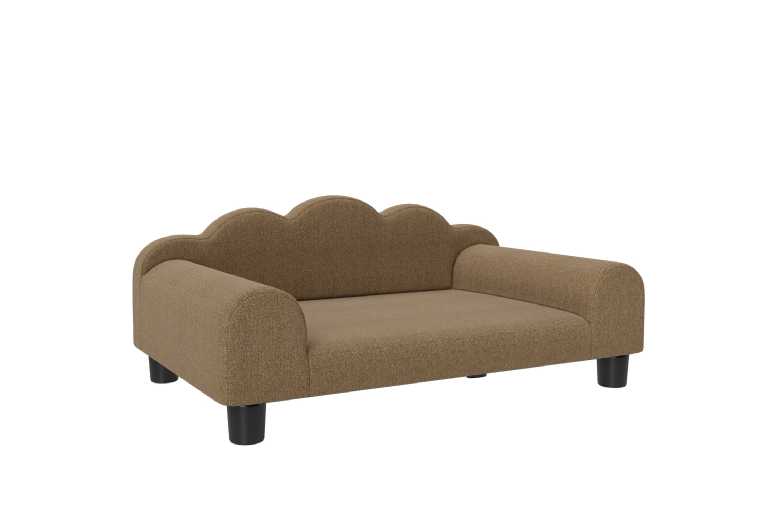 Luxury Raised Dog Sofa Bed with Arms & Backrest – Small Breed, Durable Terry Fabric, Easy Assembly | Wowcher