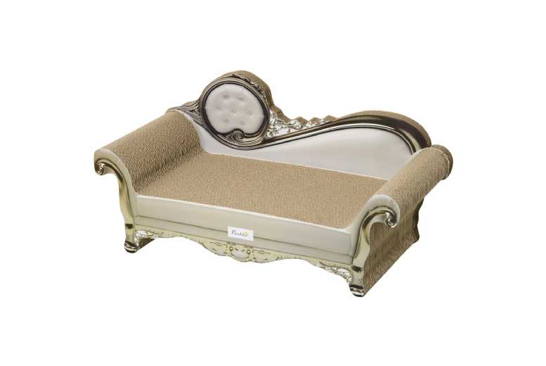 PawHut Corrugated Cat Scratching Bed with Catnip, Brown – Durable Cardboard Sofa-Style Lounge | Wowcher