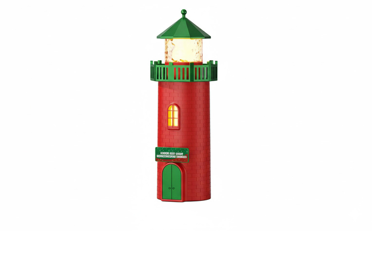USB-Powered Christmas Lighthouse Lamp with Bluetooth Speaker | Wowcher