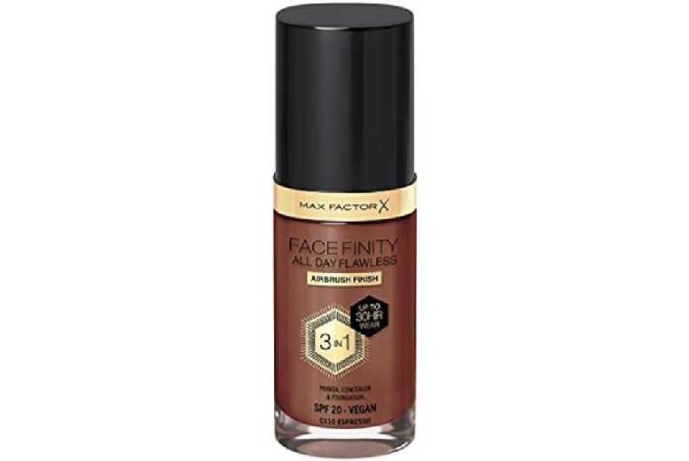 Max Factor Facefinity All Day Flawless Liquid Foundation C110 Espresso – Long-Lasting, Buildable Coverage | Wowcher