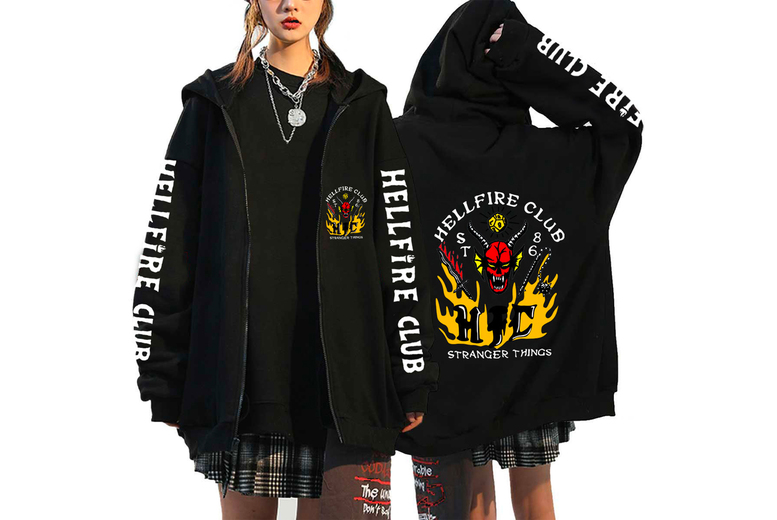 Unisex XXL / 4: A Stranger Things zip up hoodie | Wowcher