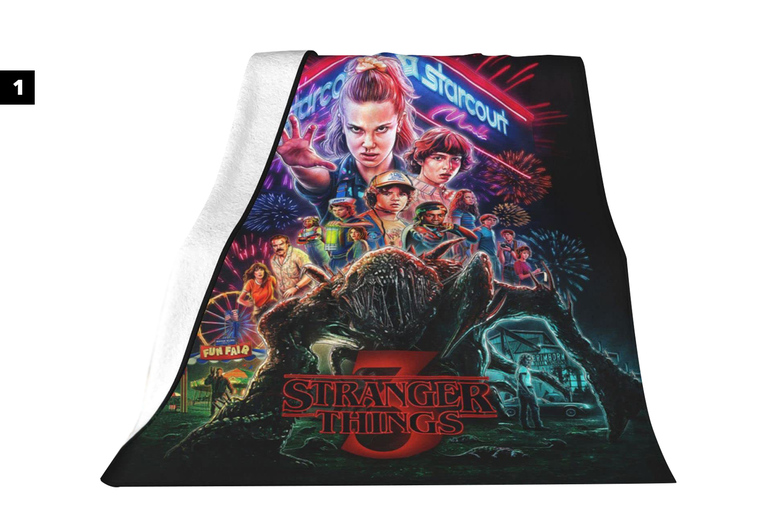 Stranger Things  Plush Blanket – 3 Sizes & 5 Designs! | Wowcher