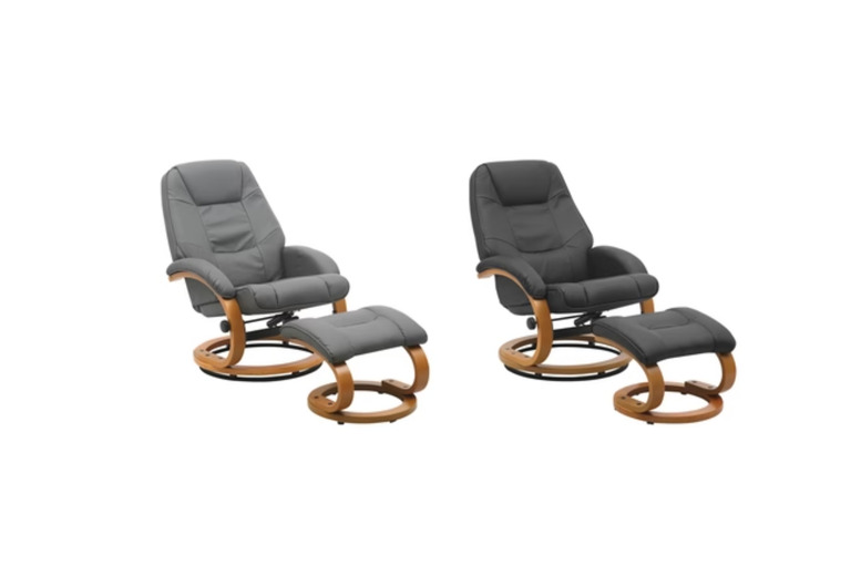 Ergonomic Executive Office Reclining Chair with Footstool - 2 Colours | Wowcher