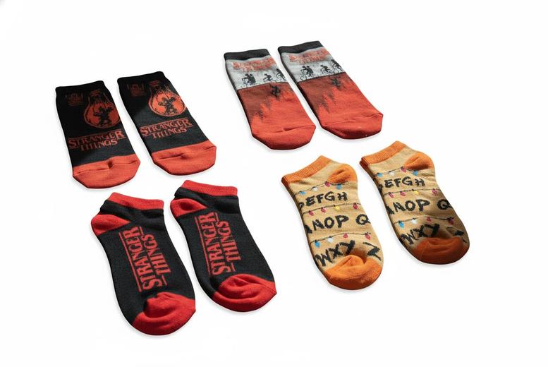 Women’s Black Stranger Things  Low Cut Socks – 2-Pairs | Wowcher