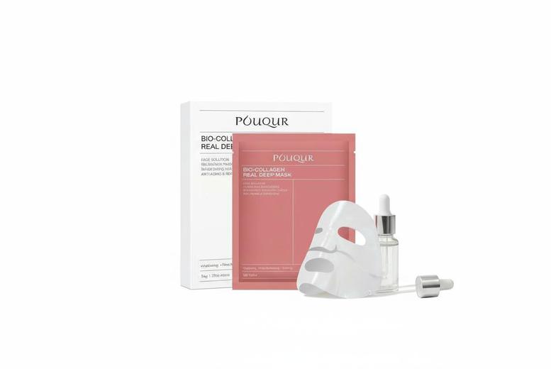 Bio-Collagen Korean Skincare Glass Skin Face Masks – 4, 8 or 12 Pack | Wowcher