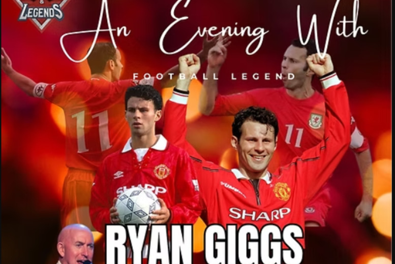 Evening with Ryan Giggs – 2 or 3 Course Meal Included – 2 Dates | Wowcher