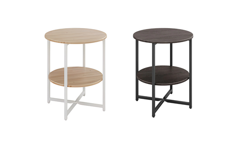 Modern Round 2-Tier Coffee Table - Black or White | Wowcher
