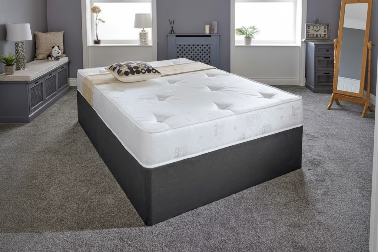 Hand-Tufted 9" Innerspring Mattress - Medium Soft, Multiple Sizes | Wowcher