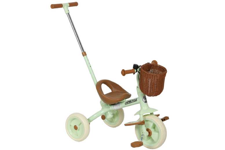 2-in-1 Toddler Trike with Parent Handle & Storage Basket - Outdoor Ride-On Toy, Ages 2-5 | Wowcher
