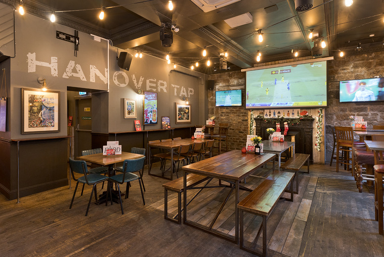 Edinburgh New Town City Centre: Dining & Drinks for Two at Hanover Tap - Two-Course Option | Wowcher