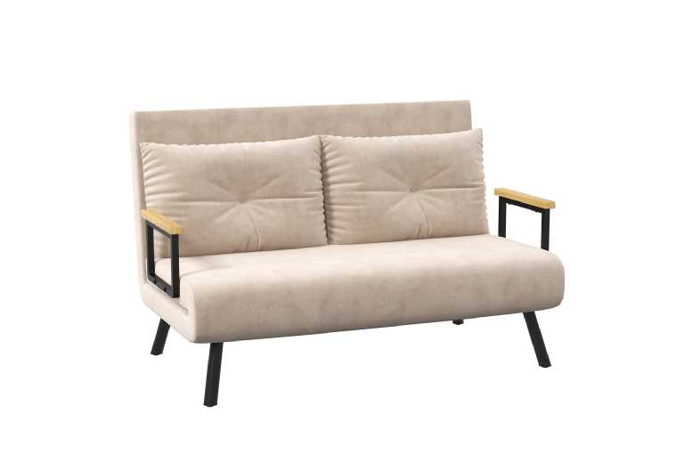 Velvet 4-in-1 Reclining Double Sofa Bed with Pillows - Modern Space-Saving Sofa | Wowcher