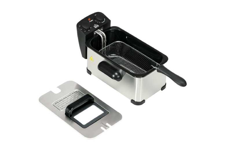 3L Stainless Steel Deep Fryer - 2000W, Timer, Viewing Window - Family-Sized Kitchen Appliance | Wowcher