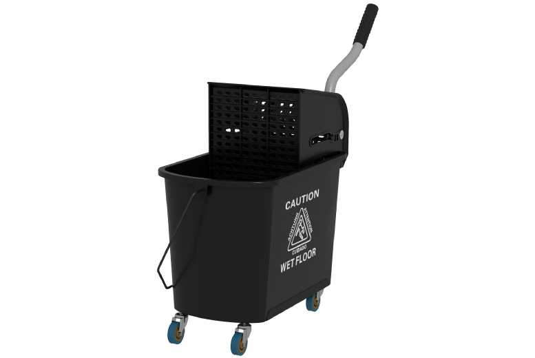 20L Mop Bucket with Water Separation Panel & Wheels - Heavy-Duty Floor Cleaning Solution | Wowcher