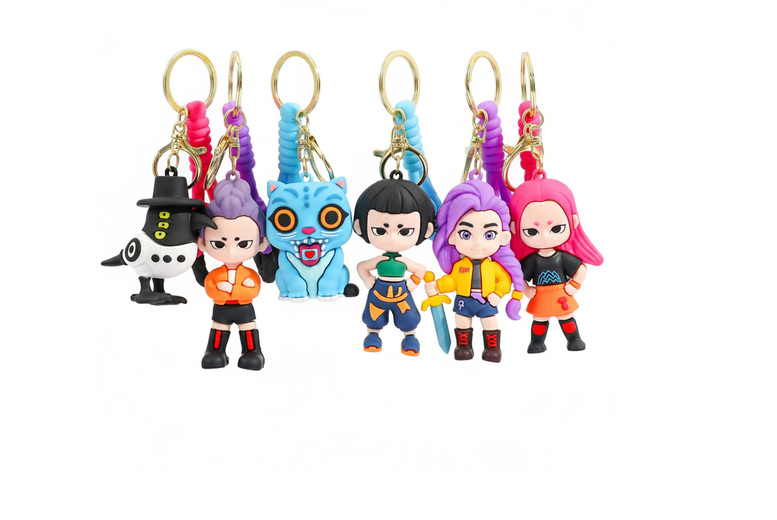 KPop Demon Hunters  Keychain Set with Vibrant Anime Designs | Wowcher