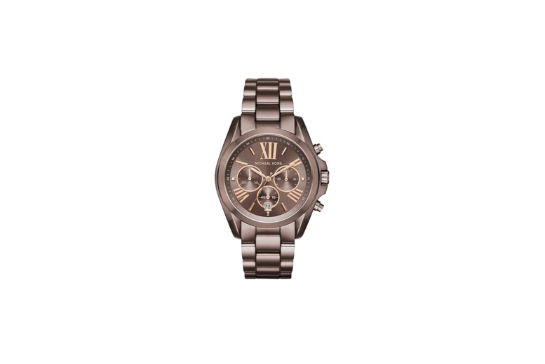 Michael Kors Bradshaw Chronograph Brown Steel Watch MK6247 | Wowcher
