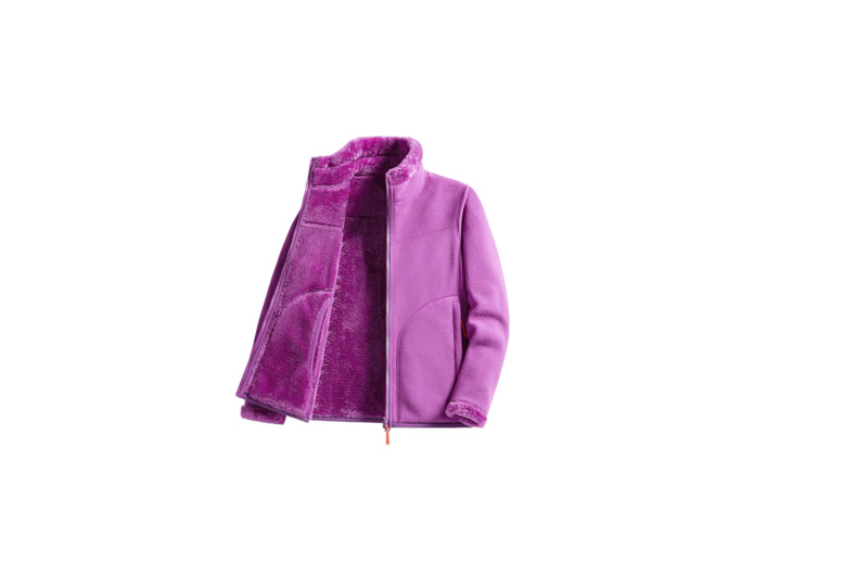 Women's 2-In-1 Reversible Warm Fleece Jacket, UK10, Dark Purple | Wowcher