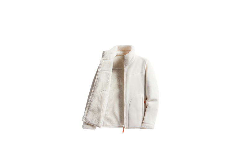 Women's 2-In-1 Reversible Warm Fleece Jacket, UK10, White | Wowcher