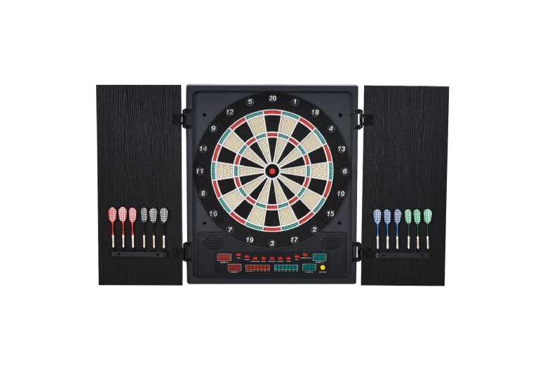 LED Electronic Dartboard Game Set with 12 Darts - MDF Cabinet, 27 Games, Up to 8 Players | Wowcher