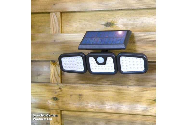 Solar LED Motion Sensor Security Lights - Adjustable Outdoor Wall Mount | Wowcher