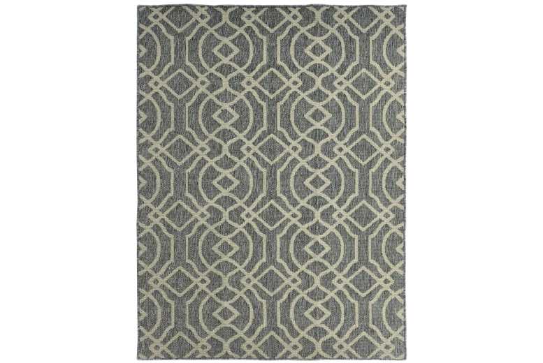 Grey Polypropylene Indoor/Outdoor UV Rug - 170x120cm - Modern Washable Carpet | Wowcher