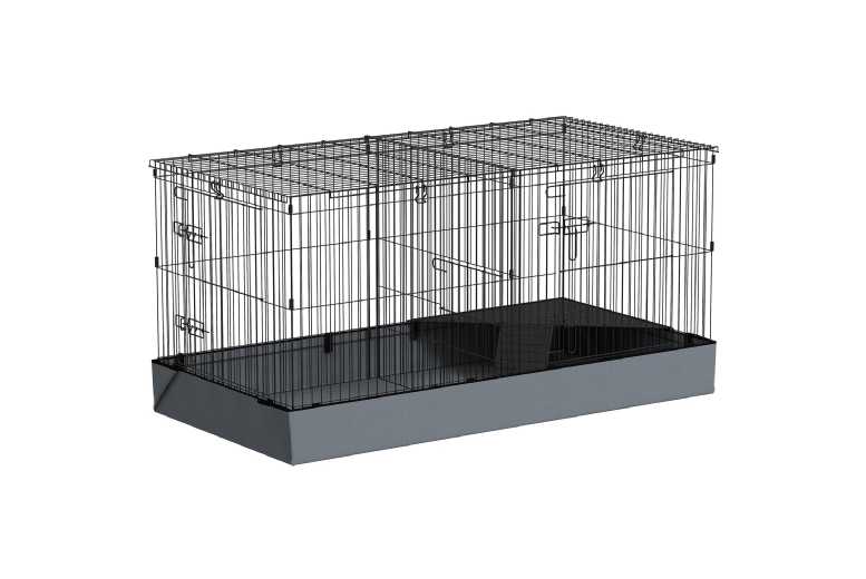 2-in-1 Guinea Pig, Rabbit & Small Pet Cage - Multi-Zone, Waterproof Oxford Floor, Indoor Playpen | Wowcher