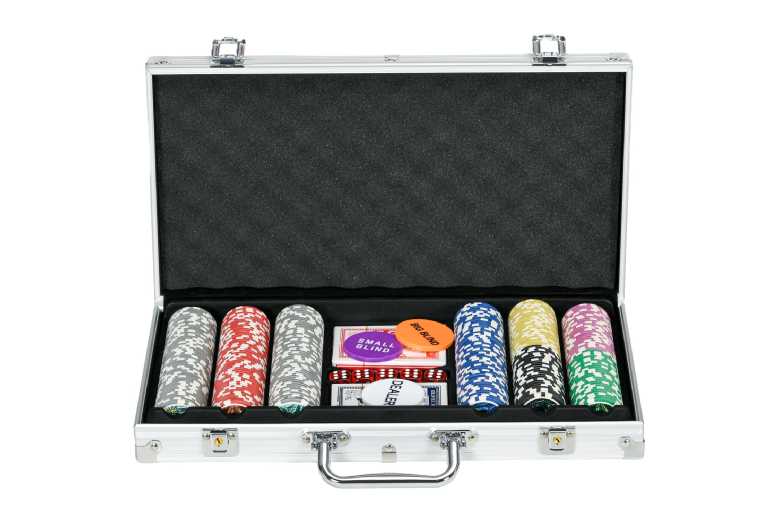 300PCS Poker Set - Casino Game Night Kit with Chips, Mat, 2 Decks, Dice & Dealer Button | Wowcher
