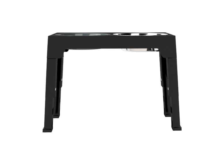 Adjustable Raised Dog Feeding Station - Stainless Steel Bowls, Slow Feeder, Foldable Stand - For Puppies & Large Breeds | Wowcher