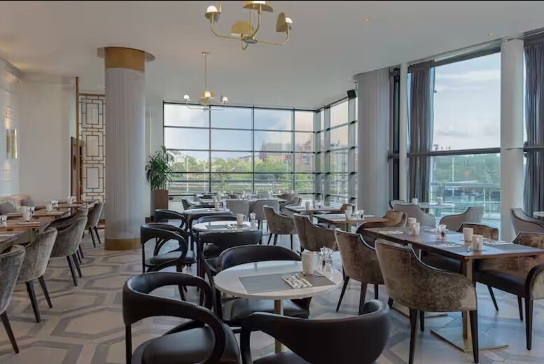 4* Hilton Belfast Two-Course Meal with Wine for 2 - Riverside Restaurant | Wowcher