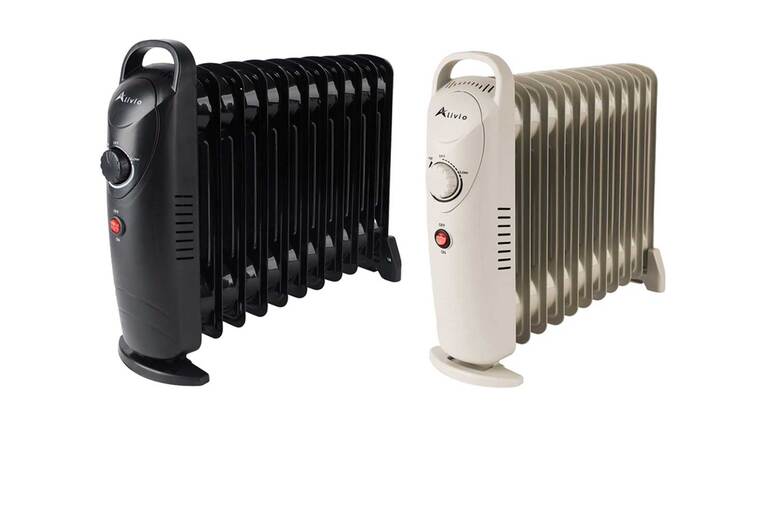 Alivio Oil-Filled Radiator Heater with Adjustable Thermostat - 5, 7, 9 or 11 Fins | Wowcher
