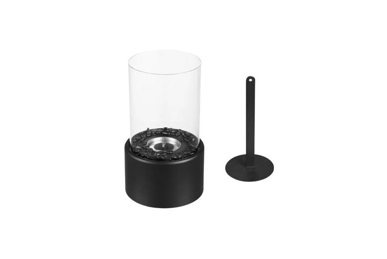 Glass Electric Fireplace with Metal Base - Black or White | Wowcher