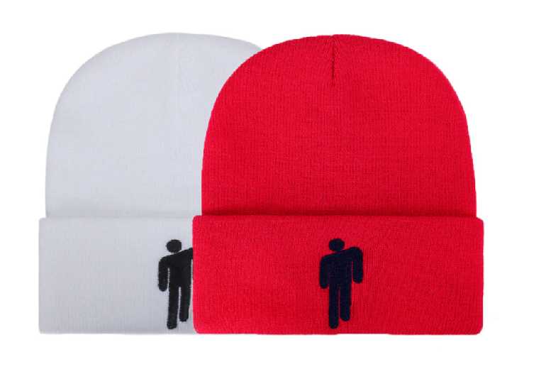 Unisex Black Unisex Acrylic Rib-Knit Winter Beanie Hat - Billie Eilish , Stretch Fit | Wowcher