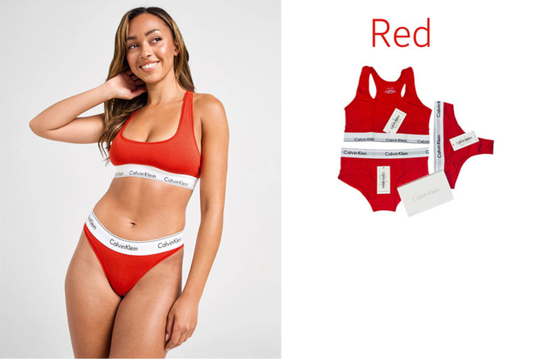 Womens S/Red: Calvin Klein His & Hers 3-Pack Underwear Sets for Everyday Style | Wowcher