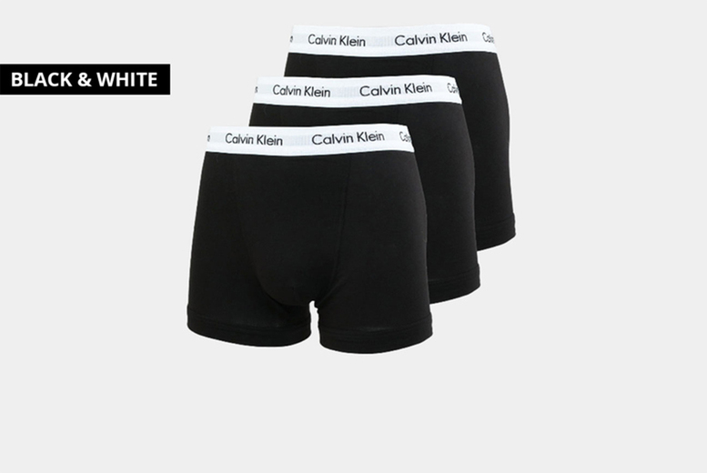 Women's Mens Small/Black and White: Calvin Klein His & Hers 3-Pack Underwear Sets for Everyday Style | Wowcher