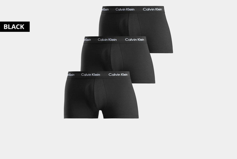Women's Mens X Large/All Black: Calvin Klein His & Hers 3-Pack Underwear Sets for Everyday Style | Wowcher