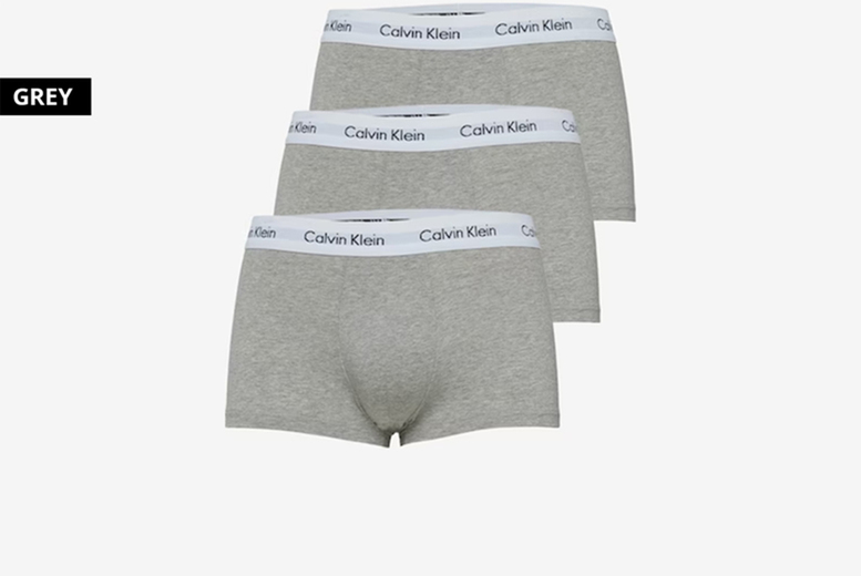 Women's Mens Small/All Grey: Calvin Klein His & Hers 3-Pack Underwear Sets for Everyday Style | Wowcher