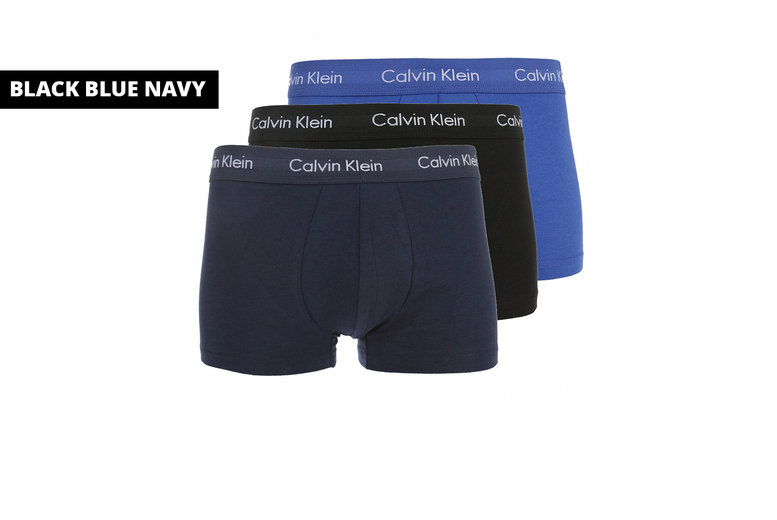 Women's Mens Small/Black, Blue and Navy: Calvin Klein His & Hers 3-Pack Underwear Sets for Everyday Style | Wowcher