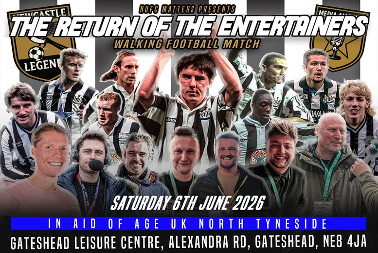 Experience Newcastle Legends vs Media Allstars Walking Football Match Live - Gateshead | Wowcher