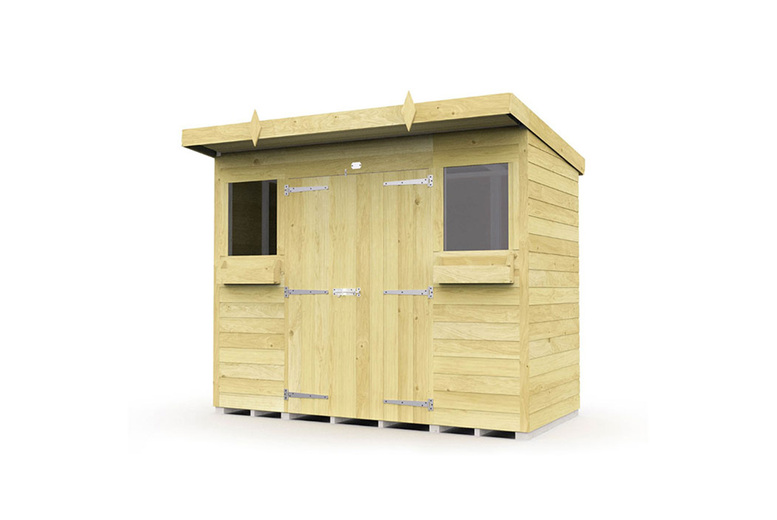 Diy Sheds Pent Roof Wooden Storage Shed - Weatherproof Timber Garden Building, Multiple Sizes | Wowcher