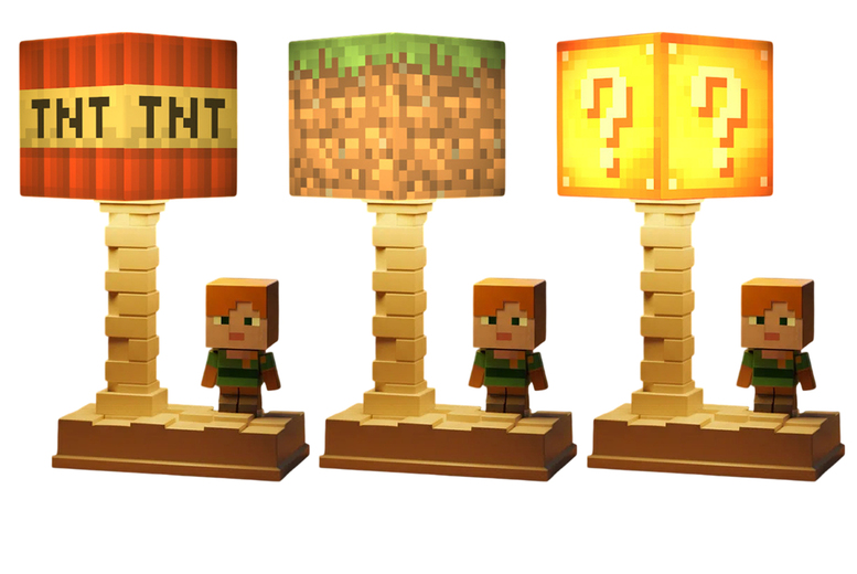 Minecraft- Atmosphere Block Lamp - Warm Pixel Night Light, 18cm | Wowcher